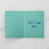 Carte d'anniversaire personnalisée de sirène bleue (Intérieur)