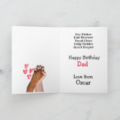 Carte d'anniversaire personnalisée de votre Basset (Intérieur)