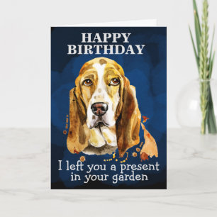 Carte d'anniversaire personnalisée de votre Basset