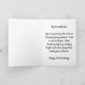 Carte d'anniversaire personnalisée du 16e automne  (Intérieur)