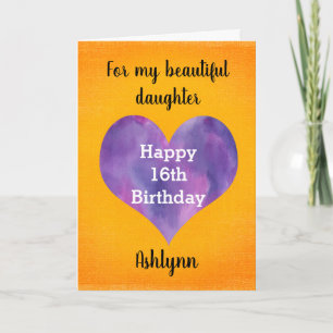 Carte d'anniversaire personnalisée du 16e automne 