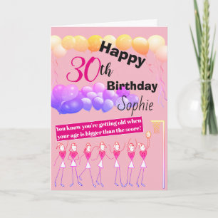 Carte d'anniversaire personnalisée du 30e joueur N