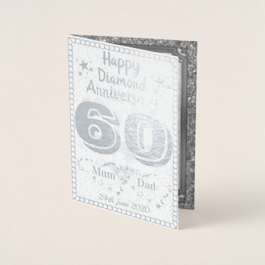 Carte d'anniversaire personnalisée du 60e Mariage (Devant)
