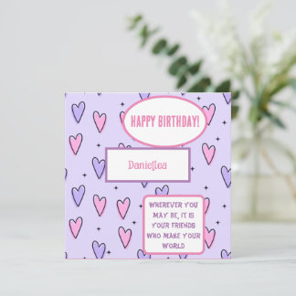 Carte d'anniversaire personnalisée du meilleur ami