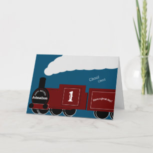 Carte d'anniversaire personnalisée du train à vape