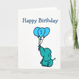 Carte d'anniversaire personnalisée - Elephant