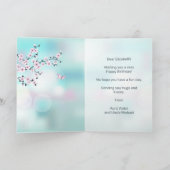 Carte d'anniversaire personnalisée en fleurs de ce (Intérieur)