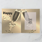 Carte d'anniversaire personnalisée en or pour homm (Intérieur)