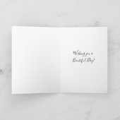 Carte d'anniversaire personnalisée | Feuilles d'au (Intérieur)