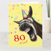 Carte d'anniversaire personnalisée Fun Crazy Donke (Devant)