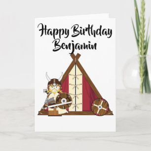 Carte d'anniversaire personnalisée - Guerrier Viki