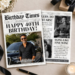 Carte d'anniversaire personnalisée, Journal photo