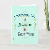 Carte d'anniversaire personnalisée - Magnifique (Devant)