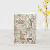 Carte d'anniversaire personnalisée - Mannequin (Fleur jaune)