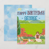 Carte d'Anniversaire Personnalisée Moderne (Devant / Derrière)