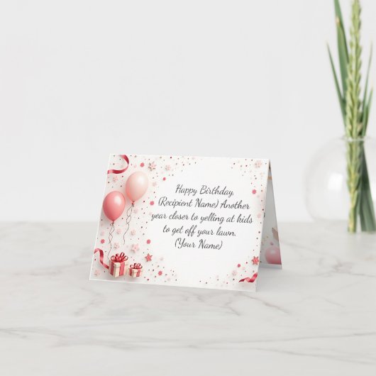 Carte d'anniversaire personnalisée - Nom personnal (Devant)