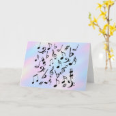 Carte d'anniversaire personnalisée | Notes de musi (Fleur jaune)