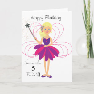 Carte d'anniversaire personnalisée par fée