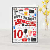 Carte d'anniversaire personnalisée par nuit de (Fleur jaune)