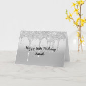 Carte d'anniversaire personnalisée Parties scintil (Fleur jaune)