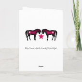 Carte d'anniversaire personnalisée Pink Pony pour (Dos)
