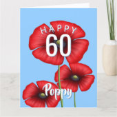 Carte d'anniversaire personnalisée Poppy 60 (Devant)