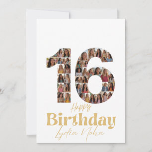 Carte d'anniversaire personnalisée pour 16 ans ave