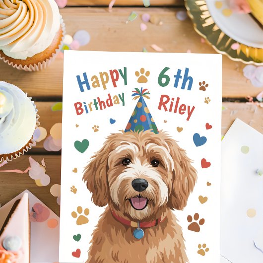 Carte d'anniversaire personnalisée pour chien mign