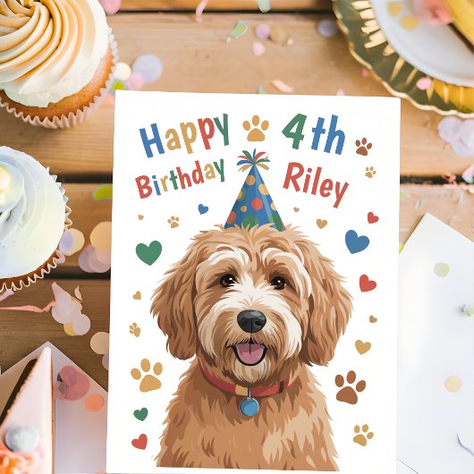 Carte d'anniversaire personnalisée pour chien mign