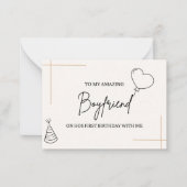 Carte d'anniversaire personnalisée pour copain (Devant)