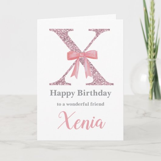 Carte d'anniversaire personnalisée pour elle - Let (Devant)
