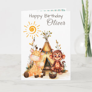 Carte d'anniversaire personnalisée pour enfants av