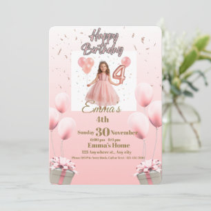 Carte d'anniversaire personnalisée pour filles   Â