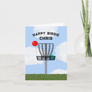 Carte d'anniversaire personnalisée pour golf à dis