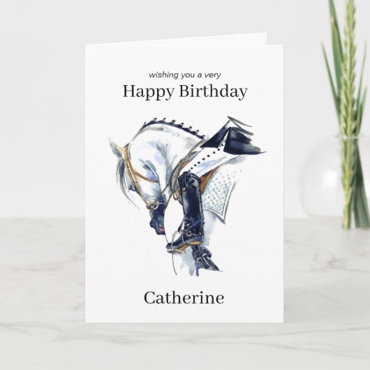 Carte d'anniversaire personnalisée pour l'équitati (Devant)
