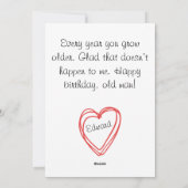 Carte d'anniversaire personnalisée pour mari (Dos)