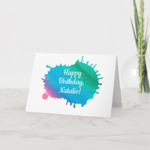 Carte d'anniversaire personnalisée pour peinture à