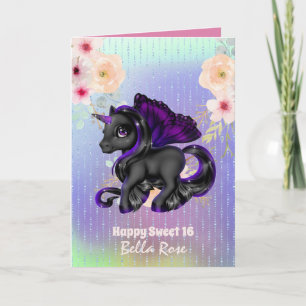 Carte d'anniversaire personnalisée pour Sweet 16 l