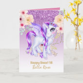 Carte d'anniversaire personnalisée pour un Sweet 1 (Fleur jaune)