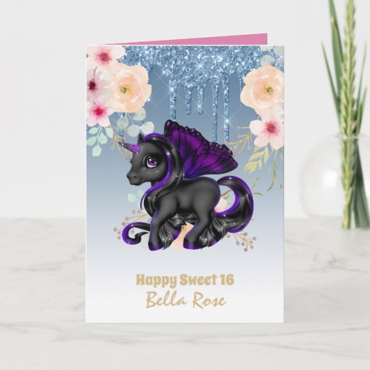 Carte d'anniversaire personnalisée pour un Sweet 1 (Devant)