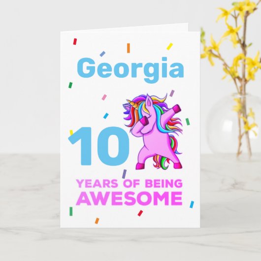 Carte d'anniversaire personnalisée pour une fille (Fleur jaune)