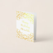 Carte d'anniversaire personnalisée Real Gold Foil  (Devant)