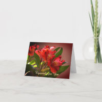 Carte d'anniversaire personnalisée Red Lilies
