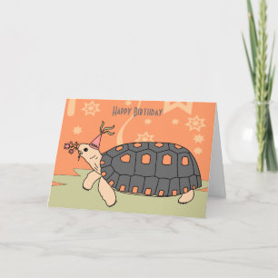 Carte d'anniversaire personnalisée Redfoot Tortois