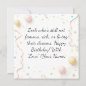 Carte d'anniversaire personnalisée - Salutation pe (Devant)