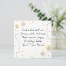Carte d'anniversaire personnalisée - Salutation pe