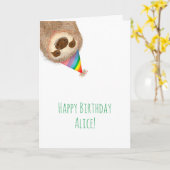 Carte d'anniversaire personnalisée Stanley (Fleur jaune)