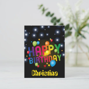 Carte d'anniversaire personnalisée vibrante