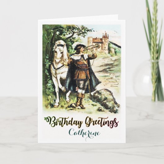 Carte d'anniversaire personnalisée vintage (Devant)