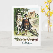 Carte d'anniversaire personnalisée vintage (Fleur jaune)